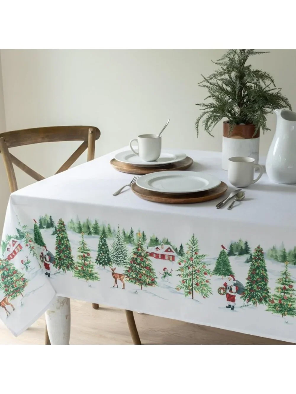 Festive Christmas Wonderland Tablecloth - 60